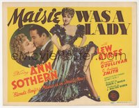 6j0420 MAISIE WAS A LADY TC 1941 blonde bonfire Ann Sothern is in society with Lew Ayres now!