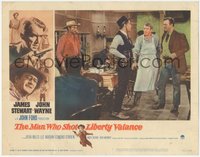 6j0553 MAN WHO SHOT LIBERTY VALANCE LC #3 1962 best c/u of James Stewart by Lee Marvin & John Wayne!