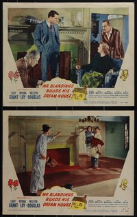 6j0741 MR. BLANDINGS BUILDS HIS DREAM HOUSE 2 LCs 1948 Cary Grant, Myrna Loy & Melvyn Douglas!