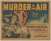 6j0423 MURDER IN THE AIR TC 1940 Ronald Reagan, hidden enemies, stolen secrets, sudden death!