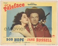6j0568 PALEFACE LC #1 1948 sexy Jane Russell with gun whispers into cowboy Bob Hope's ear!
