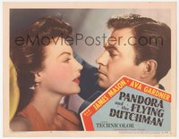 6j0569 PANDORA & THE FLYING DUTCHMAN LC #8 1951 best romantic close up of James Mason & Ava Gardner!