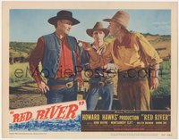 6j0579 RED RIVER LC #4 1948 best card of Montgomery Clift watching Brennan argue with John Wayne!