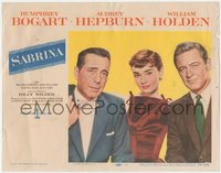 6j0585 SABRINA LC #1 1954 best portrait of Humphrey Bogart, Audrey Hepburn and William Holden!