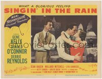 6j0594 SINGIN' IN THE RAIN LC #5 1952 Donald O'Connor watches Gene Kelly kiss Debbie Reynolds!