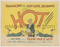 6j0431 SOME LIKE IT HOT TC 1959 Marilyn Monroe, Tony Curtis & Jack Lemmon in drag, Billy Wilder!