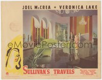 6j0606 SULLIVAN'S TRAVELS LC 1941 Joel McCrea in fancy room with sexy Veronica Lake, ultra rare!