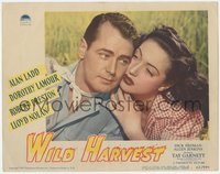 6j0643 WILD HARVEST LC #7 1947 best romantic close up of Alan Ladd & beautiful Dorothy Lamour!