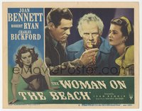 6j0644 WOMAN ON THE BEACH LC #6 1946 Charles Bickford between Robert Ryan & bad girl Joan Bennett!