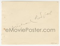 6j0159 MICHAEL REDGRAVE/GEORGE SANDERS signed 4x5 album page 1950 by BOTH English stars!