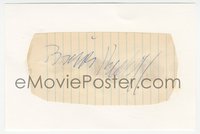 6j0145 BORIS KARLOFF signed 2x5 paper 1950s it can be framed with a photograph or reproduction!