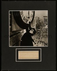 6j0059 HAROLD LLOYD signed 2x4 album page in 11x14 display 1930s ready to frame on your wall!
