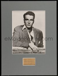 6j0061 MONTGOMERY CLIFT signed 2x3 album page in 12x16 display 1950s ready to frame on your wall!