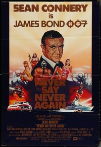 6j1036 NEVER SAY NEVER AGAIN int'l 1sh 1983 different montage art of Sean Connery as James Bond 007!