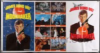 6j0213 MOONRAKER advance 1-stop poster 1979 art of Roger Moore as James Bond by Daniel Goozee!