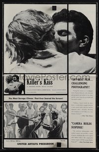 6j0300 KILLER'S KISS pressbook 1955 early Stanley Kubrick noir set in New York's Clip Joint Jungle!