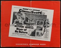 6j0315 RIVER OF NO RETURN pressbook 1954 Robert Mitchum & sexy Marilyn Monroe, Otto Preminger!