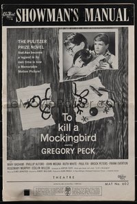 6j0320 TO KILL A MOCKINGBIRD pressbook 1962 Gregory Peck, from Harper Lee's classic novel!