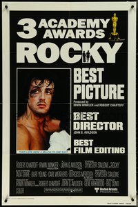 6j1106 ROCKY awards int'l 1sh 1976 boxer Sylvester Stallone, John G. Avildsen boxing classic!