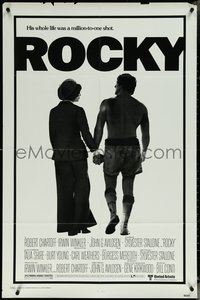 6j1105 ROCKY studio style 1sh 1976 boxer Sylvester Stallone's life was a million-to-one shot!