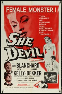6j1130 SHE DEVIL 1sh 1957 sexy inhuman female monster who destroyed everything she touched!