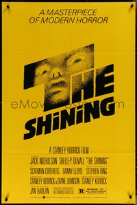 6j1131 SHINING studio style 1sh 1980 Stephen King & Stanley Kubrick, iconic art by Saul Bass!