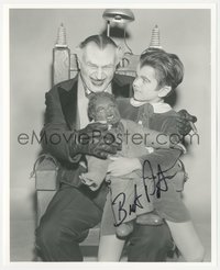 6j0172 BUTCH PATRICK signed 8x10 REPRO photo 2004 with Woof-Woof & Al Lewis in TV's The Munsters!!