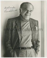 6j0185 LIONEL STANDER signed 8x10 REPRO photo 1980s smiling portrait of the actor later in his life!