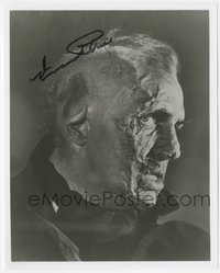 6j0206 VINCENT PRICE signed 8x10 REPRO photo 1970s disfigured with severe burns from House of Wax!