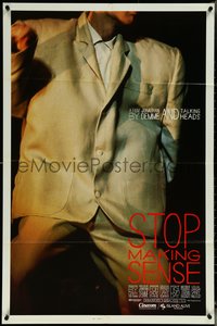 6j1160 STOP MAKING SENSE 1sh 1984 Jonathan Demme, Talking Heads, close-up of David Byrne's suit!