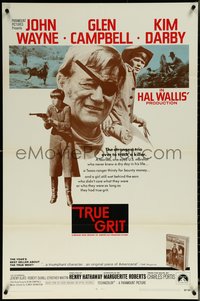 6j1201 TRUE GRIT int'l 1sh 1969 John Wayne as Rooster Cogburn, Kim Darby, Glen Campbell