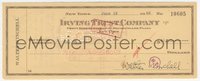 6j0139 WALTER WINCHELL signed canceled check 1942 he paid $40.00 to his secretary Kay Myles!