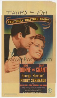 6j0288 PENNY SERENADE mini WC 1941 romantic close up of Cary Grant & pretty Irene Dunne, rare!