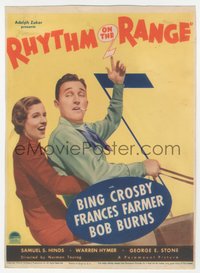 6j0289 RHYTHM ON THE RANGE mini WC 1936 Bing Crosby & Frances Farmer on horseback, ultra rare!