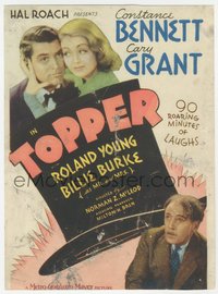 6j0292 TOPPER mini WC 1937 ghosts Constance Bennett & Cary Grant haunting Roland Young, ultra rare!