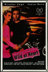 6j1223 WILD AT HEART 1sh 1990 David Lynch, Nicolas Cage & Laura Dern, a wild ride!