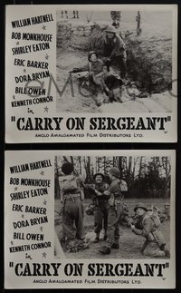 6j1303 CARRY ON SERGEANT 7 English FOH LCs 1959 Eaton in a wacky military sex comedy, ultra rare!