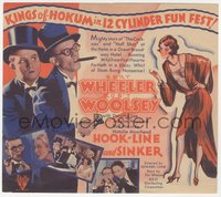 6j1248 HOOK, LINE & SINKER herald 1930 deco art of Wheeler & Woolsey, sexy Dorothy Lee, ultra rare!