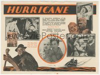 6j1249 HURRICANE herald 1929 art of Hobart Bosworth, Johnny Mack Brown, Leila Hyams, ultra rare!