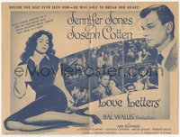 6j1254 LOVE LETTERS herald 1945 Joseph Cotten, Jennifer Jones, screenplay by Ayn Rand, ultra rare!
