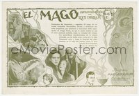 6j1238 MAGICIAN Uruguayan herald 1929 Wegener, Rex Ingram's Frankenstein precursor, ultra rare!