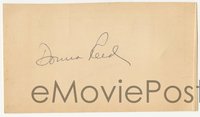 6j0150 DONNA REED signed 4x6 index card 1940s it can be framed with a still or repro photo!