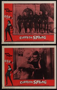 6j0662 CARRY ON SPYING 8 LCs 1964 sexy English spy spoof, here come seceret agents 000h!