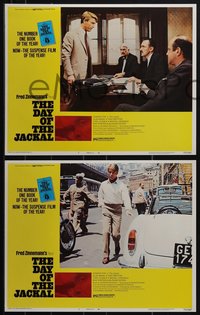 6j0665 DAY OF THE JACKAL 8 LCs 1973 Fred Zinnemann assassination classic, master killer Edward Fox!