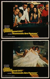 6j0666 DIAMONDS ARE FOREVER 8 LCs 1971 Sean Connery as James Bond, Jill St. John, complete set!