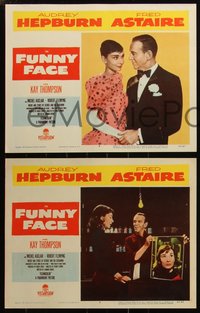 6j0670 FUNNY FACE 8 LCs 1957 all with great images of Audrey Hepburn, Fred Astaire, complete set!