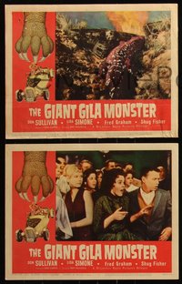 6j0672 GIANT GILA MONSTER 8 LCs 1959 Only Hell Could Breed Such An Enormous Beast, complete set!