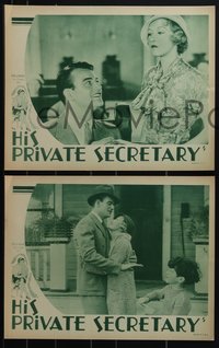 6j0723 HIS PRIVATE SECRETARY 6 LCs 1933 great images of young John Wayne and gorgeous Evalyn Knapp!