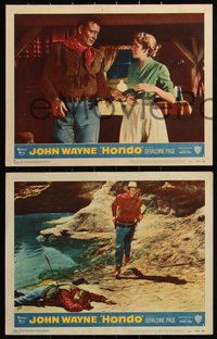 6j0680 HONDO 8 3D LCs 1953 cowboy western images of John Wayne, Geraldine Page, includes 3D glasses!