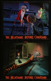 6j0724 NIGHTMARE BEFORE CHRISTMAS 6 LCs 1993 Tim Burton, Disney, Halloween horror, great images!